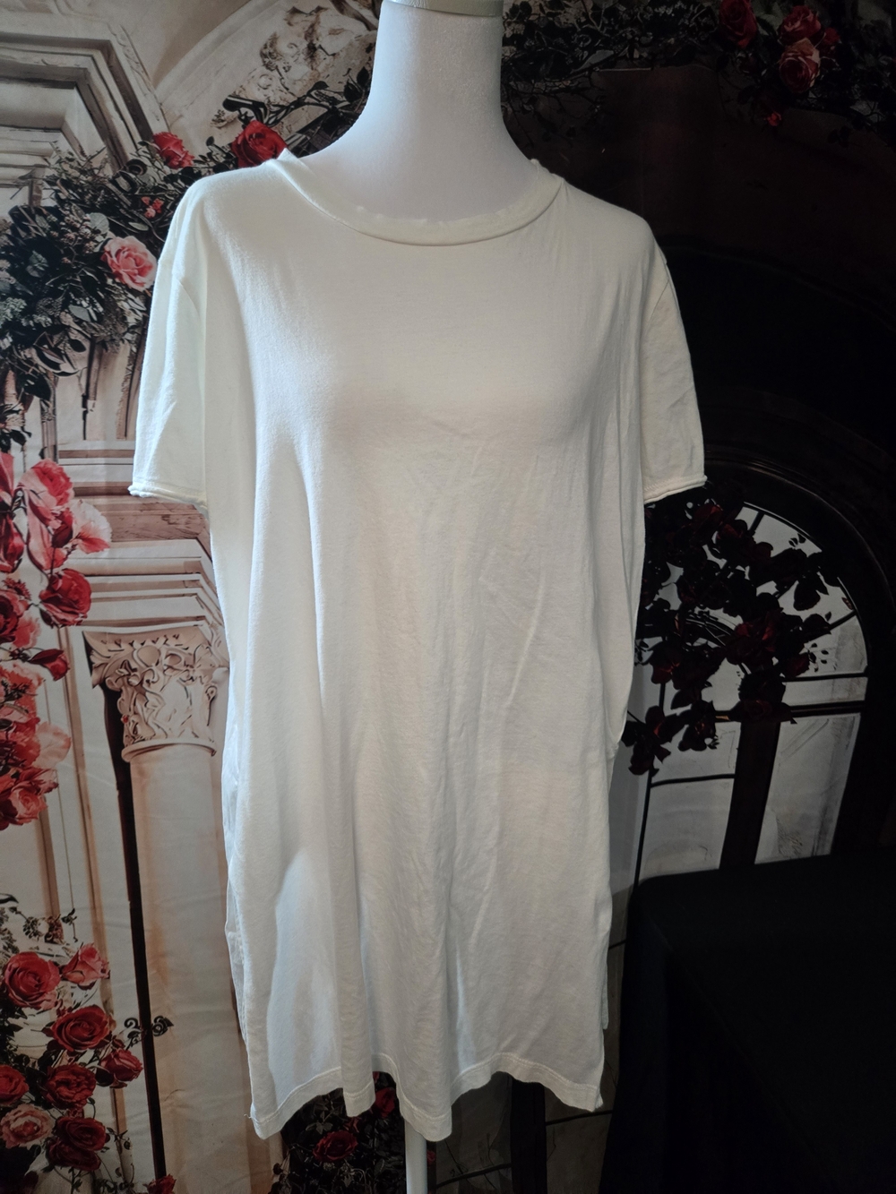 Lush White Short Sleeve Crewneck Tee